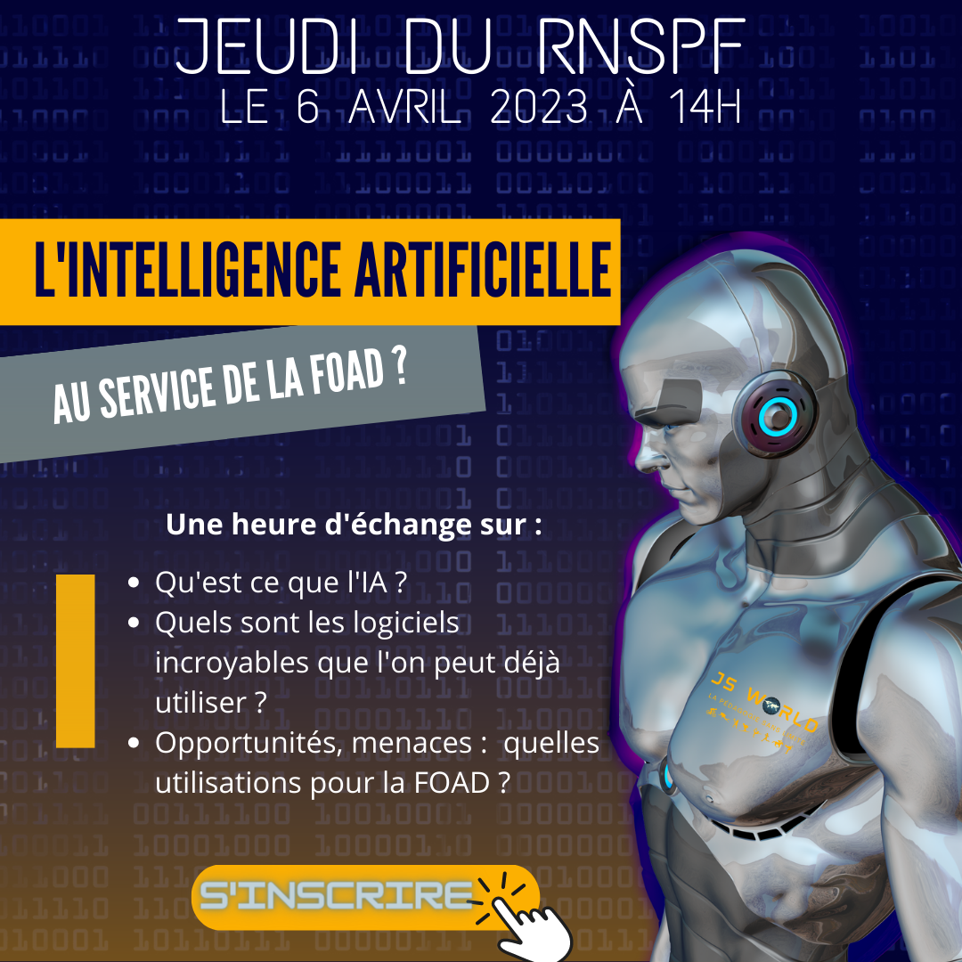 REPLAY- Jeudi du RNSPF sur l&rsquo;Intelligence Artificielle