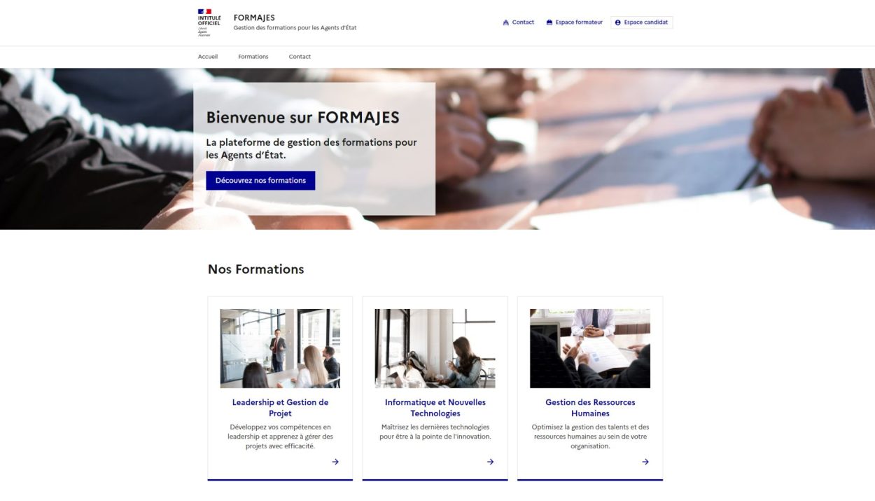 Page d'accueil FORMAJES